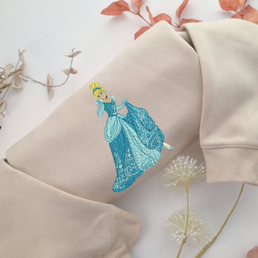 Cinderella Embroidery, Disneyland Embroidered Sweatshirt, Movie Disney Inspired, Best Gifts Idea For Him Her