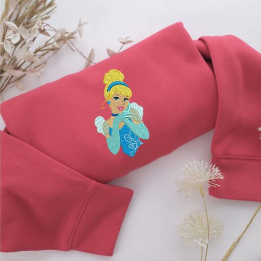 Cinderella Half Embroidery, Disneyland Embroidered Sweatshirt, Movie Disney Inspired, Best Gifts Idea For Him Her - Image 4