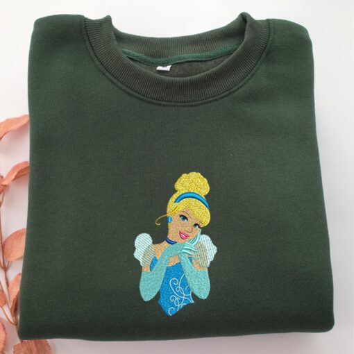 Cinderella Half Embroidery, Disneyland Embroidered Sweatshirt, Movie Disney Inspired, Best Gifts Idea For Him Her - Image 3