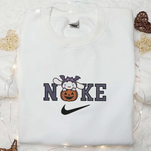 Cinnamoroll Halloween Pumpkin x Nike Embroidered Shirt Custom Nike Embroidered Hoodie Cute Embroidered T shirt