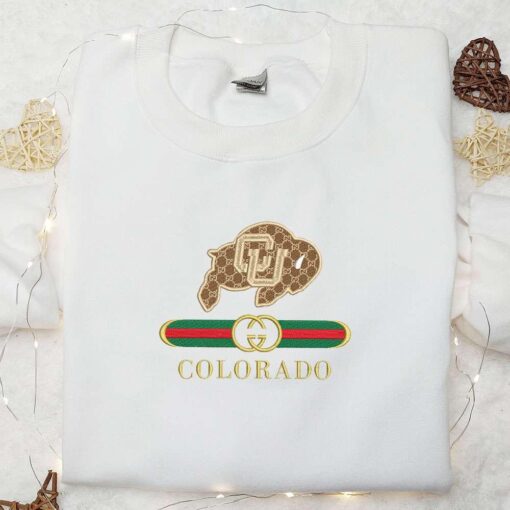 Colorado Buffaloes x Gucci Embroidered Shirt NCAA Sports Embroidered Hoodie Best Gift Idea