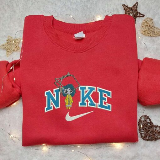 Coraline Jones x Nike Embroidered Hoodie Nike Inspired Embroidered Shirt Best Halloween Gift Ideas