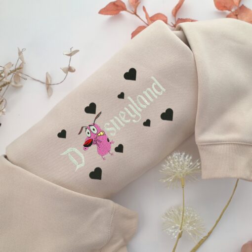 Courage Disneyland Embroidery, Disneyland Embroidered Sweatshirt, Movie Disney Inspired, Best Gifts Idea For Him Her