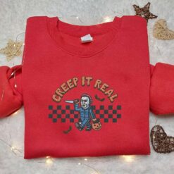 Creep It Real Michael Myers Embroidered Shirt Halloween Horror Movie Embroidered Hoodie Best Halloween Gift