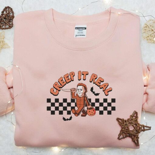 Creep It Real Michael Myers Embroidered Shirt Halloween Horror Movie Embroidered Sweatshirt Best Gift Ideas