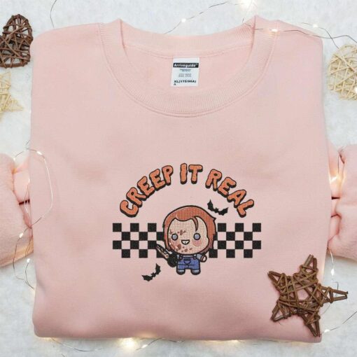 Creepy It Real Chucky Embroidered Shirt Horror Movie Embroidered Shirt Best Gift Ideas