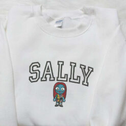 Creepy Sally Embroidered Shirt The Nightmare Before Christmas Characters Embroidered T shirt Cool Halloween Embroidered Shirt