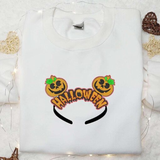 Crown for Halloween Mickey Mouse Ears Embroidered Shirt Halloween Embroidered Shirt Disney Halloween Embroidered Shirt