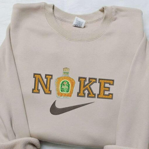 Crown Royal Regal Apple Whisky x Nike Embroidered Sweatshirt Favorite Drink Embroidered Shirt Nike Inspired Embroidered Shirt