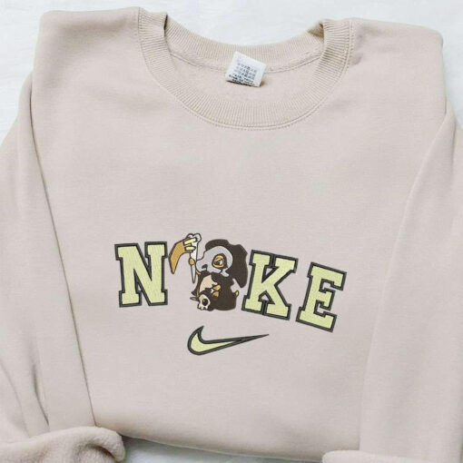 Cubone Halloween x Nike Embroidered Sweatshirt Horror Movie Halloween Embroidered Shirt Best Halloween Gift Ideas