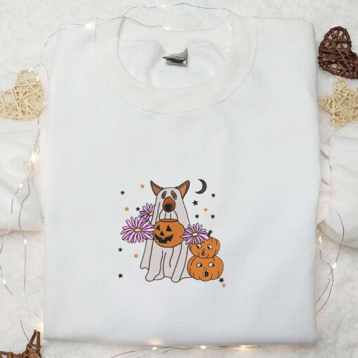 Cute But Creepy Halloween Dog Embroidered Shirt Halloween Embroidered Shirt Best Halloween Gifts