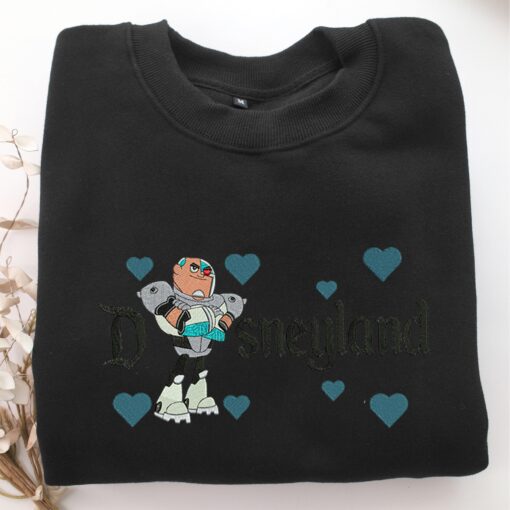 Cyborg Disneyland Embroidery, Disneyland Embroidered Sweatshirt, Movie Disney Inspired, Best Gifts Idea For Him Her - Image 5