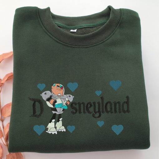 Cyborg Disneyland Embroidery, Disneyland Embroidered Sweatshirt, Movie Disney Inspired, Best Gifts Idea For Him Her - Image 3