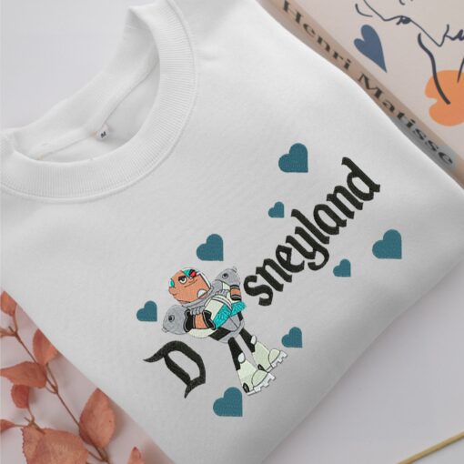 Cyborg Disneyland Embroidery, Disneyland Embroidered Sweatshirt, Movie Disney Inspired, Best Gifts Idea For Him Her - Image 2