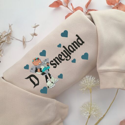 Cyborg Disneyland Embroidery, Disneyland Embroidered Sweatshirt, Movie Disney Inspired, Best Gifts Idea For Him Her