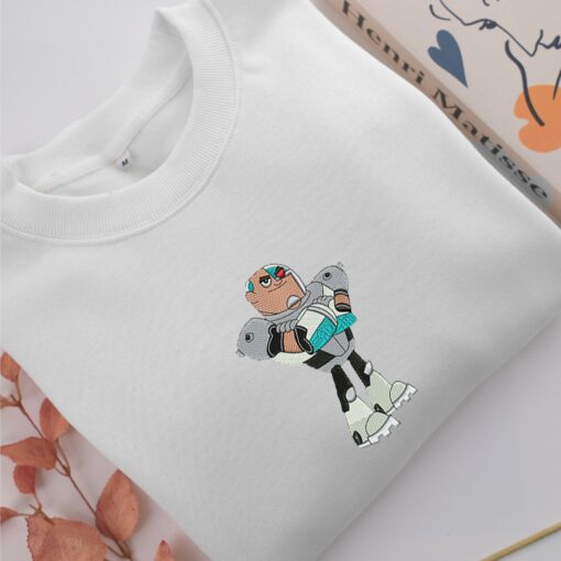 Cyborg Embroidery, Disneyland Embroidered Sweatshirt, Movie Disney Inspired, Best Gifts Idea For Him Her - Image 2
