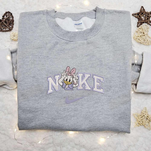 Daisy Duck Best Friend x Nike Embroidered Shirt Disney Characters Embroidered Shirt Cartoon Embroidered Hoodie