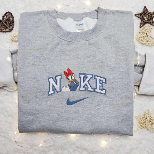Daisy Duck Cruise Trip x Nike Embroidered Shirt Disney Characters Embroidered Shirt Cartoon Embroidered Hoodie