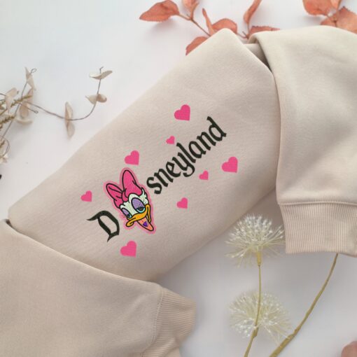 Daisy Duck Disneyland Embroidery, Disneyland Embroidered Sweatshirt, Movie Disney Inspired, Best Gifts Idea For Him Her