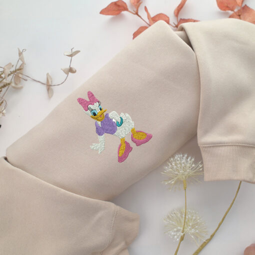 Daisy Duck Full Embroidery, Disneyland Embroidered Sweatshirt, Movie Disney Inspired, Best Gifts Idea For Him Her