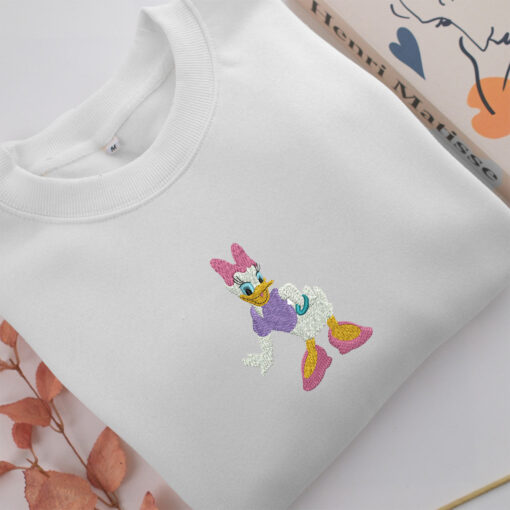 Daisy Duck Full Embroidery, Disneyland Embroidered Sweatshirt, Movie Disney Inspired, Best Gifts Idea For Him Her - Image 2