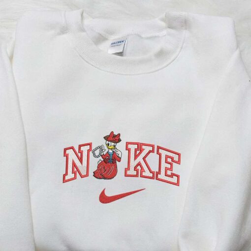 Daisy Duck Pirate x Nike Embroidered Shirt Disney Characters Embroidered Shirt Cartoon Embroidered Hoodie
