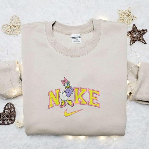 Daisy Duck x Nike Embroidered Shirt Disney Characters Embroidered Hoodie Best Gift Idea