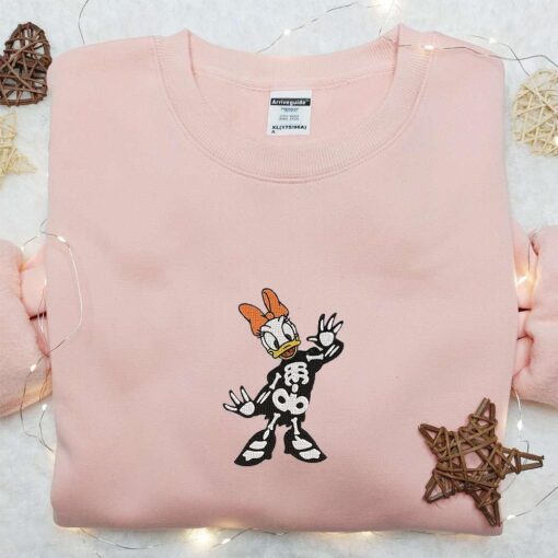 Daisy Skeleton Embroidered Hoodie Disney Character Embroidered Hoodie Best Gift Ideas