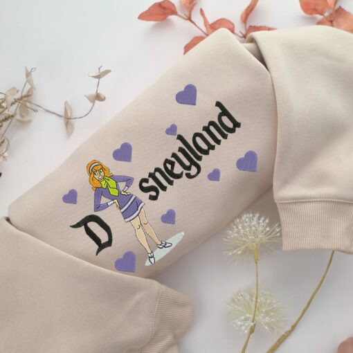 Daphne Blake Disneyland Embroidery, Disneyland Embroidered Sweatshirt, Movie Disney Inspired, Best Gifts Idea For Him Her