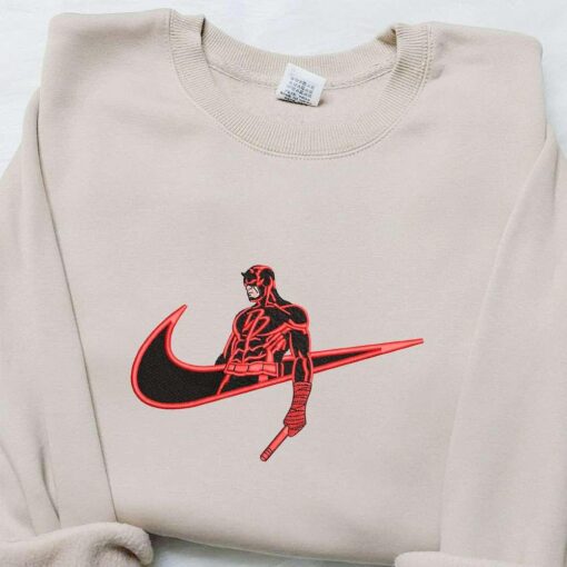 Daredevil x Nike Embroidered Shirt Marvel Universe Embroidered Shirt Nike Inspired Embroidered Shirt