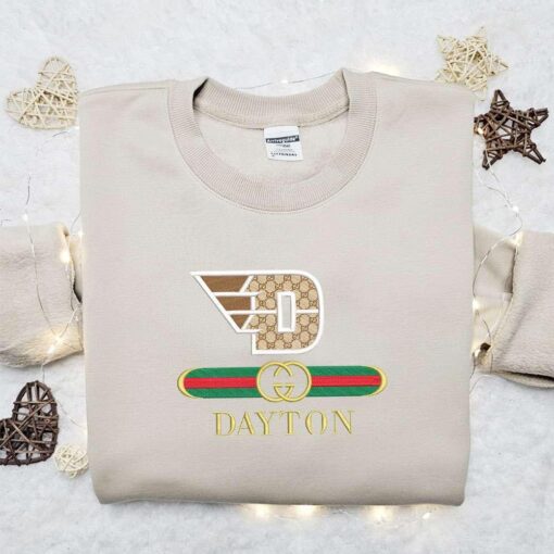 Dayton Flyers x Gucci Embroidered Shirt NCAA Sports Embroidered Hoodie Best Gift Idea