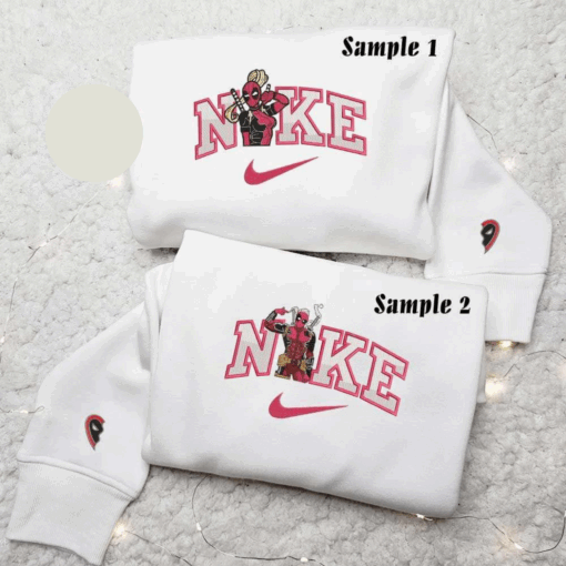 Deadpool And Lady Deadpool Marvel Movie Embroidered Couples Shirts