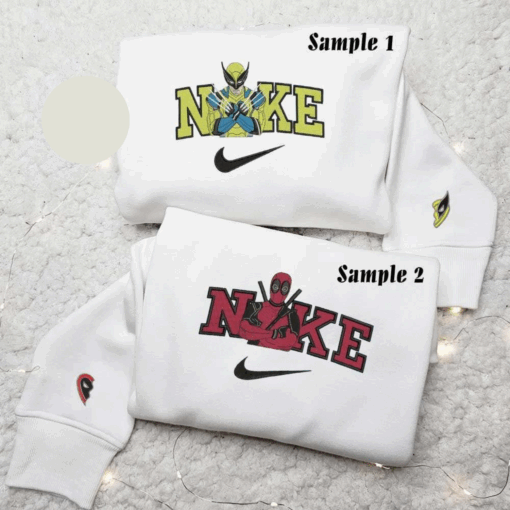 Deadpool And Wolverine Marvel Comic Embroidered Couples Shirts