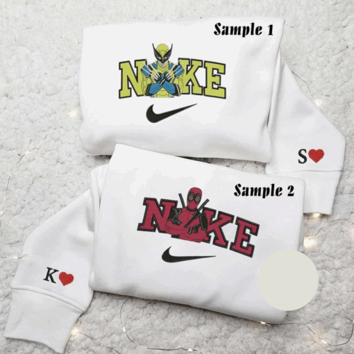Deadpool And Wolverine Marvel Movie Embroidered Couples Shirts