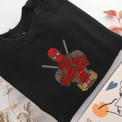 Deadpool Half Embroidery, Disneyland Embroidered Sweatshirt, Movie Disney Inspired, Best Gifts Idea For Him Her - Image 5