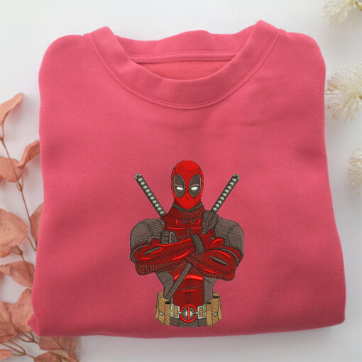 Deadpool Half Embroidery, Disneyland Embroidered Sweatshirt, Movie Disney Inspired, Best Gifts Idea For Him Her - Image 4