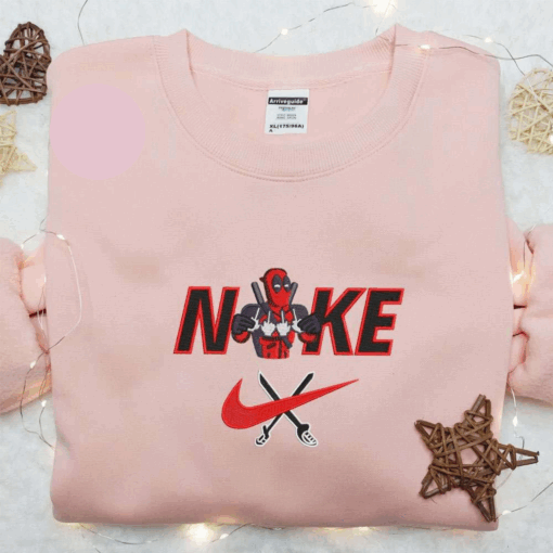 Deadpool Middle Finger Reaction Marvel Movie Embroidered Shirt, Best Gift For Fans