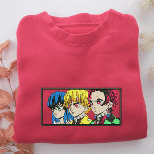 Demon Slayer Nike Embroidered Sweatshirt, Nike Movie Inspired, Best Gifts Idea For Him Her - Image 5
