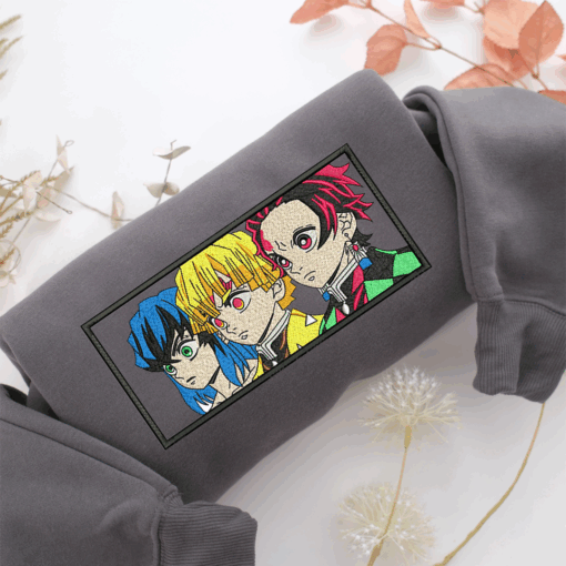 Demon Slayer Nike Embroidered Sweatshirt, Nike Movie Inspired, Best Gifts Idea For Him Her - Image 4