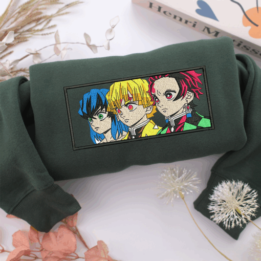 Demon Slayer Nike Embroidered Sweatshirt, Nike Movie Inspired, Best Gifts Idea For Him Her - Image 3