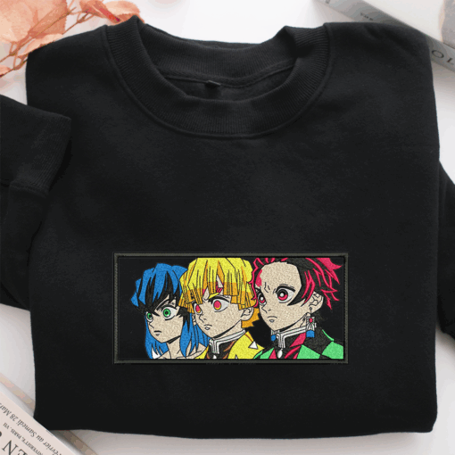 Demon Slayer Nike Embroidered Sweatshirt, Nike Movie Inspired, Best Gifts Idea For Him Her - Image 2