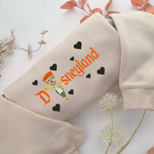 Dexter_s Mum Disneyland Embroidery, Disneyland Embroidered Sweatshirt, Movie Disney Inspired, Best Gifts Idea For Him Her
