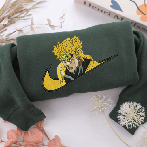 Dio Brando Swoosh Nike Embroidered Sweatshirt, Nike Movie Inspired, Best Gifts Idea For Him Her - Image 3