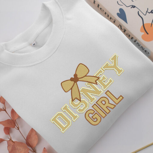 Disney Girl Embroidery, Disneyland Embroidered Sweatshirt, Movie Disney Inspired, Best Gifts Idea For Him Her - Image 2