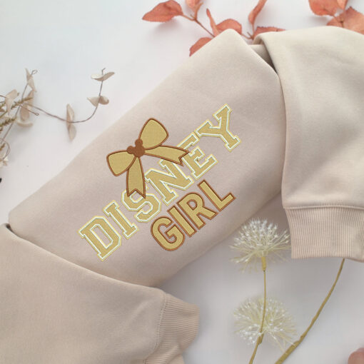 Disney Girl Embroidery, Disneyland Embroidered Sweatshirt, Movie Disney Inspired, Best Gifts Idea For Him Her