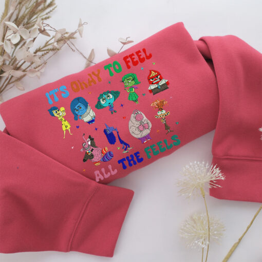 Disney Inside Out Embroidery, Disneyland Embroidered Sweatshirt, Movie Disney Inspired, Best Gifts Idea For Him Her - Image 4