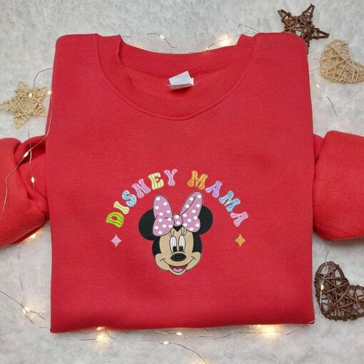 Disney Mama Minnie Embroidered Shirt Mothers Day Embroidered Hoodie Best Gift For Mom