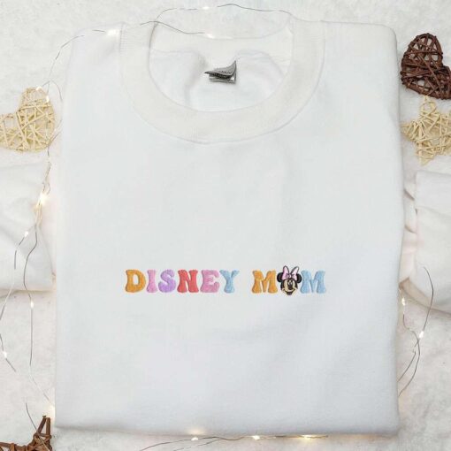 Disney Mom Minnie Mouse Embroidered Shirt Disney Characters Embroidered Hoodie Best Mothers Day Gift