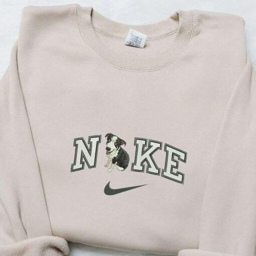 Dog Sit x Nike Embroidered Shirt Animal Embroidered Hoodie Nike Inspired Embroidered Sweatshirt