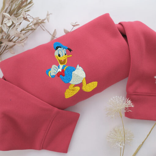 Donald Duck Embroidery, Disneyland Embroidered Sweatshirt, Movie Disney Inspired, Best Gifts Idea For Him Her - Image 4